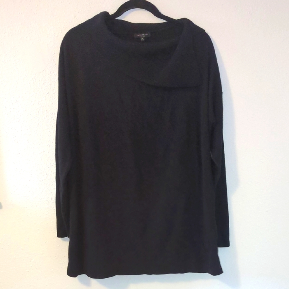 Lafayette 148 Black Tunic Sweater